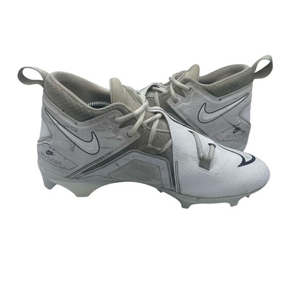 Nike Alpha Menace Pro 4 Football Cleats White Platinum Mens 11 - Picture 5 of 8